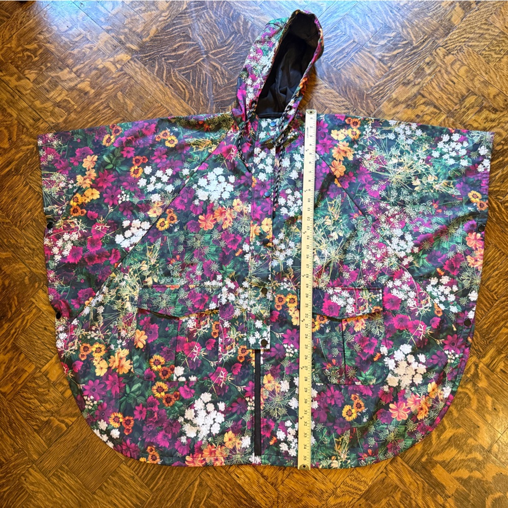 Desigual Floral Rain Poncho - Picture 8 of 12